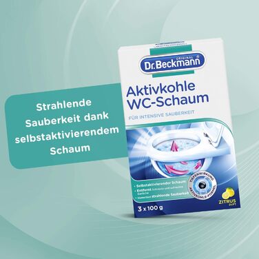 Туалетна піна Dr. Beckmann з активованим вугіллям, самоактивуюча піна 18 шт. 100 г 6 упаковок