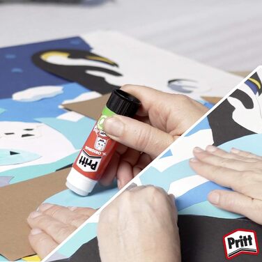 Клей-олівець Pritt, безпечний і зручний для дітей клей для декоративно-прикладного мистецтва, міцний клей для шкільного та офісного приладдя, ручка Pritt 50x43 г