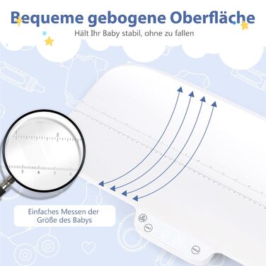 Цифрові дитячі ваги COSTWAY, багатофункціональні дитячі ваги Bluetooth до 30 кг, ваги для немовлят, ваги для годування, ваги для тварин із 4 режимами вимірювання, ваги для ваги та зросту, функція тарування та утримання