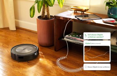 Вакуумний робот iRobot Roomba j7 із підтримкою Wi-Fi і автоматичною вакуумною станцією, картографуванням і двома гумовими щітками для всіх поверхів - Виявлення та уникнення об&39єктів - Навчання та картографування