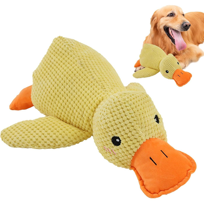 Заспокійлива качка для собак, іграшка для собак Calming Duck Іграшка Duck Toy for Calming Puppies - Duck, Soft Plush Dog Squeaky Toy for Chewing, Creative Plush Dog Toys for g