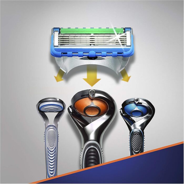 Леза для бритви Gillette Fusion 5 ProGlide Power з обрізним лезом для точного та фрикційного покриття, 12 змінних лез старі