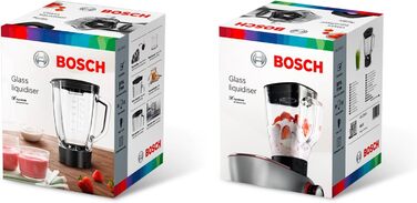 Насадка для міксера Bosch MUZ9MX1, скло ThermoSafe, 2,3 л, ідеально підходить для колотого льоду та коктейлів, можна мити в посудомийній машині, підходить для OptiMUM