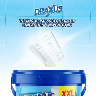 Піна для туалету DRAXUS в упаковці XXL (2,5 кг), надзвичайно сильна, засіб для чищення унітазу потужно видаляє вапняний наліт і накип сечі, надає блиск і свіжий аромат