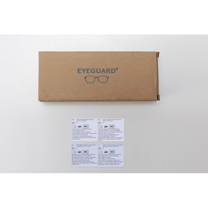 Чоловічі окуляри для читання EYEGUARD, прямокутні, світлі, металеві (сірий, 2.00) Сірий 2.0 x