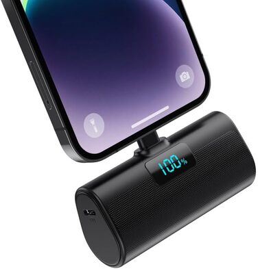 Для iPhone, Small Power Bank 20W PD 4.0A Функція швидкого заряджання Зовнішній акумулятор, компактний РК-дисплей з цифровим дисплеєм Акумулятор сумісний з iPhone 14/14/Pro Max/13/12/11/XR/XS/8/7/ 6 плюс тощо, 5200mAh