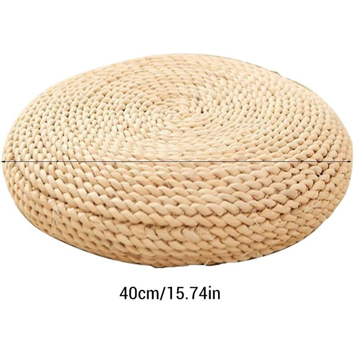 Кругла солом'яна подушка для медитації Futon Boho Tatami Cushion Шовкова подушка Килимок для підлоги