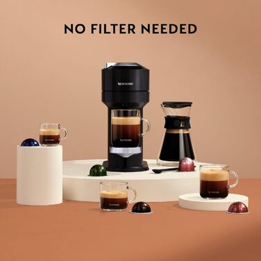 Машина Krups XN910B Nespresso Vertuo Next Кавова капсульна машина Кавоварка Nespresso Резервуар для води 1,1 л 6 розмірів чашок Функція вимкнення живлення 54 переробленого пластику Світло-сірий без піноутворювача молока