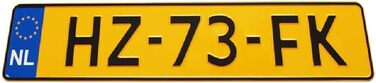 Нідерланди Індивідуальний персоналізований алюмінієвий номерний знак Європейський формат ЄС Голландський номерний знак, підпишіть своїм текстом