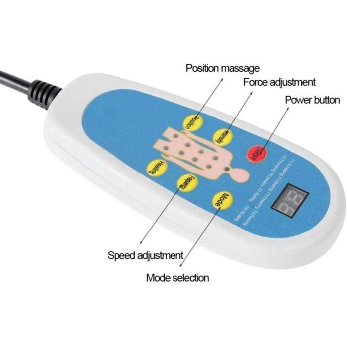 Масажний пояс, масажний матрац для всього тіла з підігрівом, пульт дистанційного керування, компактне зручне зберігання - відмінний подарунок для чоловіків і жінок