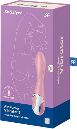 Вібратор, вібратор для точки G, Air Pump Vibrator 2, 21 см, приємний до шкіри матеріал, перезаряджається, надувний вал