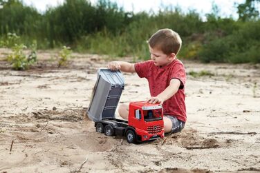 Вантажівка-самоскид Mercedes Benz Arocs, близько 45 см, ігровий автомобіль для дітей віком від 3 років, міцний самоскид з кузовом, що замикається, і рухомим заднім бортом, 04610 - Worxx