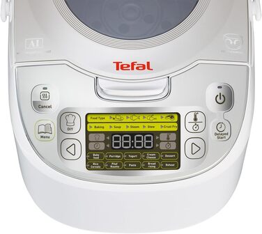 Мультиварка Tefal RK8121 45в1 45 автоматичних програм приготування Відкладений старт Функція збереження тепла Велика ємність (5 л) Нержавіюча сталь LC-дисплей Книга рецептів та аксесуари