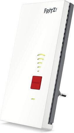 АВМ ФРІЦ Сітчастий ретранслятор WLAN 2400 (Dual WLAN AC N до 1 733 Мбіт/с (5 ГГц) 600 Мбіт/с (2,4 ГГц), Gigabit-LAN, німецька версія) Білий/Червоний