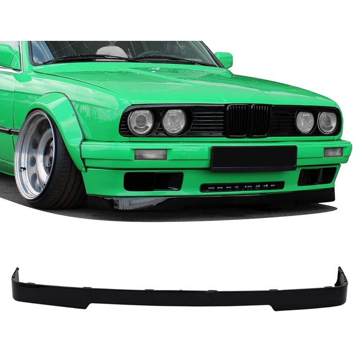 Передній спойлер Lip Front Spoiler High Gloss Black сумісний з BMW E30 від 87-94 DM Auto Parts 1002-L