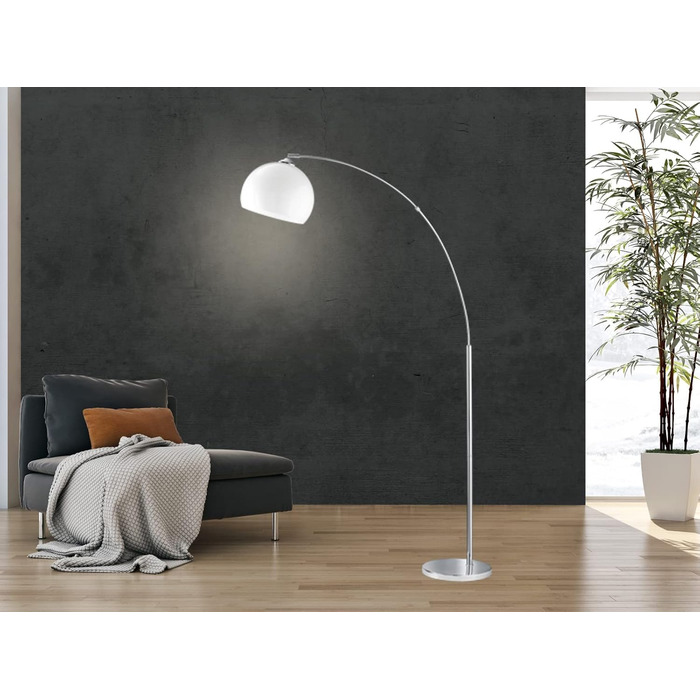 Світильник реальності RL LIVE YOUR LIGHT Arc Lamp Brasilia R46031006, Метал Хром, Відтінок Акриловий Білий, без E27