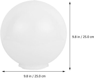 Дюймовий білий акриловий змінний глобус круглий абажур для стельових настінних світильників Ламповий стовп Вуличні ліхтарі 125 мм, 12-