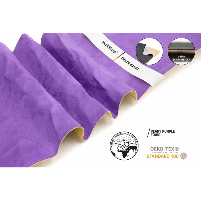 Клей для тканини indivitara термостійкий до 110C (100см х 150см, Premium Foam Peaky Purple)