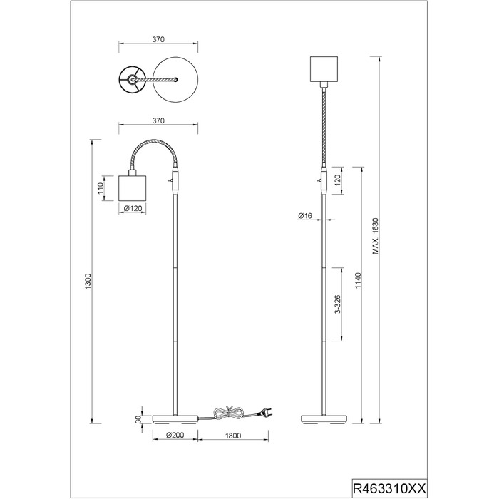 Торшер Reality Lighting Tommy R46335979, матовий метал, тканинний абажур золотого кольору, ексклюзивний 5 шт. E14 (чорний, торшер 1-полум'я)