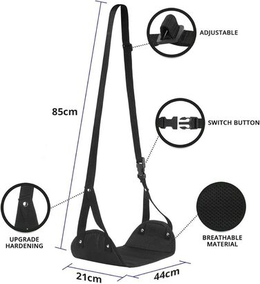 Ергономічна опора для ніг Ronlok 3X, підставка для ніг літака Підтримка ніг Гамак для ніг Продовжити під столом Аксесуари