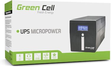 Джерело безперебійного живлення (ДБЖ) Green Cell UPS05 лінійно-інтерактивне 3 кВА 1200 Вт 5 розеток змінного струму