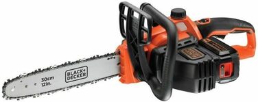 Акумуляторна літій-іонна ланцюгова пила BlackDecker 36V GKC3630L20 з акумулятором та зарядним пристроєм / Ідеально підходить для деревообробки та садівництва / Довжина полотна 30 см