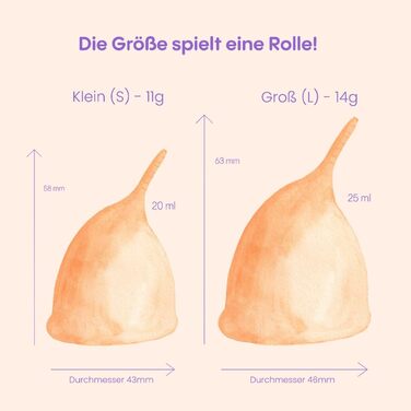Найбільш гнучка та зручна менструальна чаша - Анатомічна та м'яка чашка - Ідеально підходить для жінок з вагінальною чутливістю, навіть після пологів (SL зі стерилізатором)