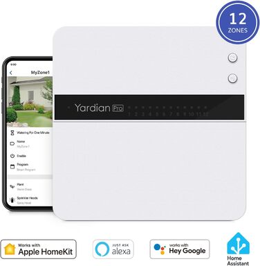 Розумний контролер спринклерів на 12 зон - кнопки керування, вилка ЄС, Apple HomeKit, Alexa, Google Assistant та Home Assistant сумісний, покращений Wi-Fi, RJ45