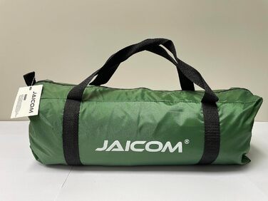 Водонепроникний, надлегкий тент для наметів JAICOM Tarp 3.7 x 4.3 з опорними стовпами, люверсами, алюмінієвими штифтами, нейлоновою мотузкою, стійкий до ультрафіолету та дощу, підходить для наметів, гамаків, подвір'їв, захисту від сонця на пляжі, зелений