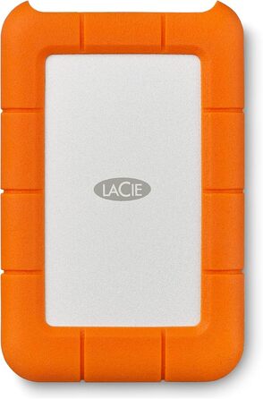 Зовнішній жорсткий диск LaCie Rugged USB-C 2TB Портативний жорсткий диск - сумісний з USB 3.0, стійкий до падінь, пилу та дощу, для Mac та ПК, настільний комп'ютер, робоча станція, ноутбук, 1 місяць Adobe CC (STFR2000800) 2TB HDD