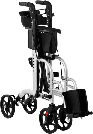 Транспортне крісло Uniprodo UNIROLL03 2in1 Rollator Допоміжний засіб для ходьби 2 в 1 з підставками для ніг