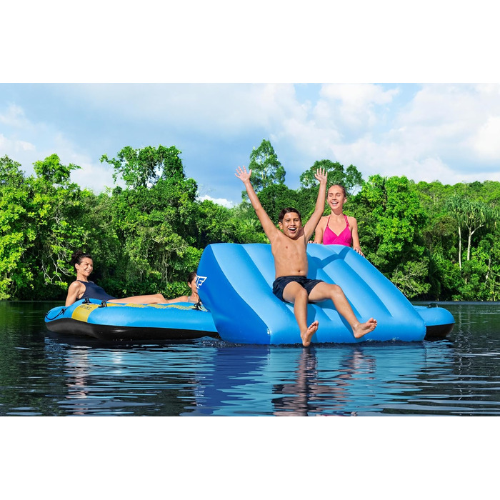 Острів для купання Bestway Summer Slide з водною гіркою 376 x 311 см