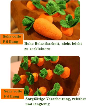 Celawork Intelligence Toy for Dog Interactive Toy Plush Carrot Sniffing Mat Dog Toy Intelligence Sniffing Mat Dog Vegetable Plush Toy for Dog, Celawork Intelligence Toy for Dog Interactive Toy Plush Carrot Sniffing Mat Dog Toy Intelligence Sniffing Mat Do