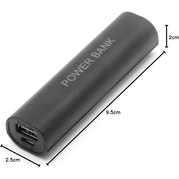 Портативний мобільний USB Power Bank Зарядний пристрій Box Battery Box For 1 x 18650 DIY Black