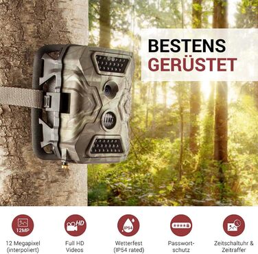 Камера дикої природи Фотопастка Full HD Motion Detector Night Vision Animal Camera Infrared Outdoor, 1080p