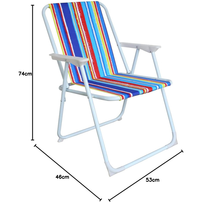 Крісло для кемпінгу Mojawo Розкладне крісло Райдужна смугаста Складаний стілець Крісло для риболовлі Крісло для саду