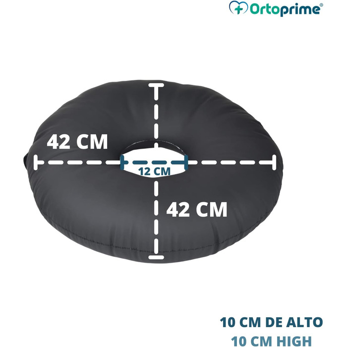 Подушка для сидіння OrtoPrime проти пролежнів унісекс - Кільце для сидіння від геморою - Кругла подушка сидіння з куприком - Ергономічна подушка для сидіння інвалідного візка - Ортопедична подушка для зняття тиску для офісу