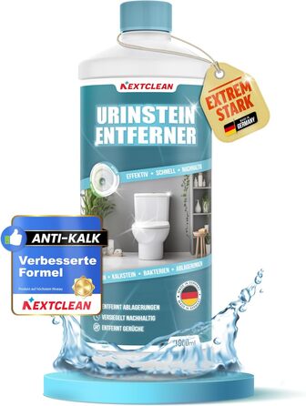 Засіб для видалення накипу сечі надзвичайно сильний ANTI-LIMESCALE - Видаляє накип у сечі та вапнякові відкладення за лічені хвилини - Засіб для чищення унітазу для блискучих результатів - 1 л засобу для чищення унітазу 1 літр