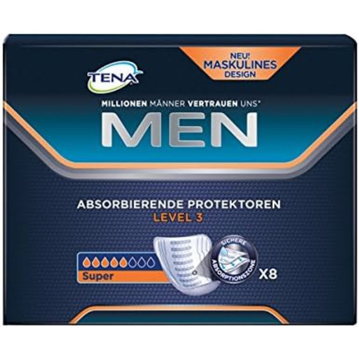 Вкладиші TENA For Men Level 1 - 4 упаковки / 4 x 24 96 шт. (8 шт. (6 упаковок))