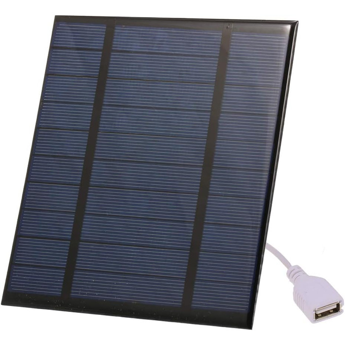 Портативний сонячний зарядний пристрій Decdeal Solar Module 2,5 Вт / 5 В / 3,7 В з USB-портом Компактний зарядний пристрій від сонячної панелі для кемпінгу та походів (150 x 130 x 3 мм)