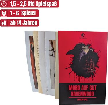 Детективна гра I Вбивство в маєтку Рейвенвуд I Кримінальна гра для дорослих та дітей віком від 14 років I Гра в жанрі квест-кімнати I Захоплююча та реалістична головоломка з додатком