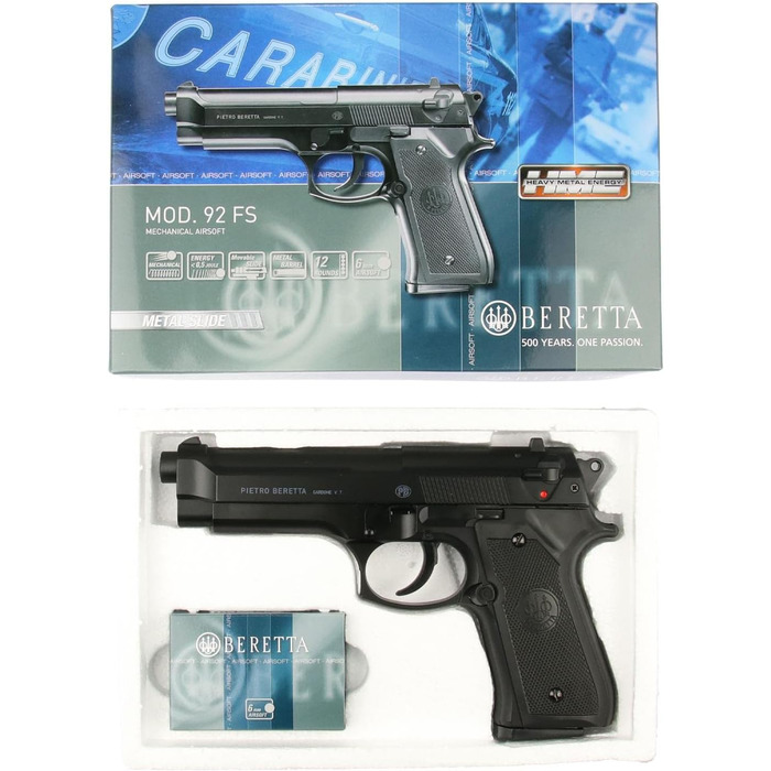 Пістолет Beretta Softair M92 FS HME 0,5 Дж, чорний, 2.5887