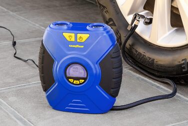 ЦИФРОВИЙ ПОРТАТИВНИЙ КОМПРЕСОР GOODYEAR 35PSI 12V ПІДКЛЮЧЕННЯ 90 PSI / 6.2 БАР