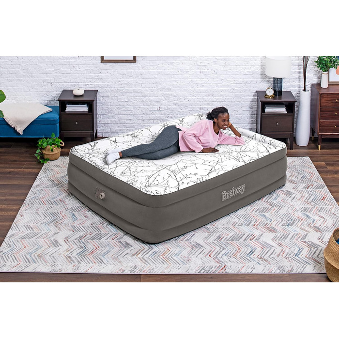 Надувний ліжко Cushify Top від Bestway TriTech з вбудованим електричним насосом Double XL/Mid 203 x 152 x 46 см