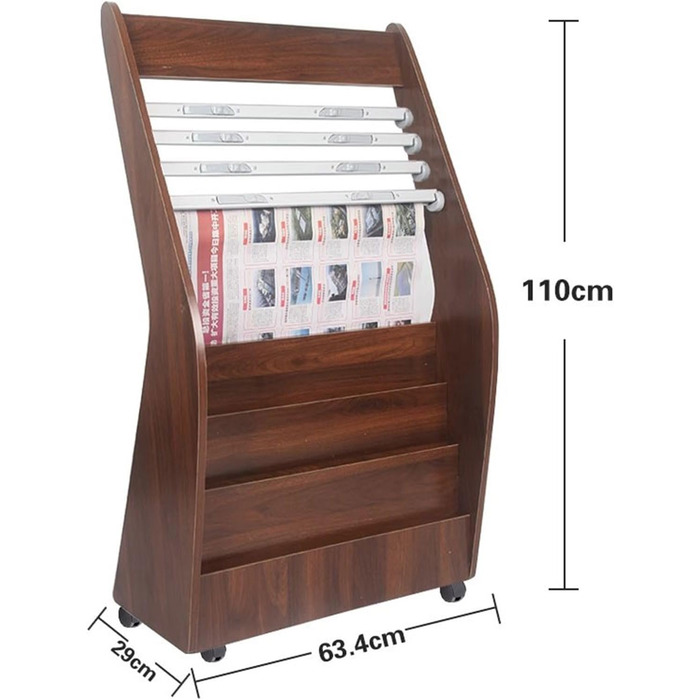 Сучасна підставка для журналів, офісна підставка для газет, підлогова підставка для газет, вертикальний органайзер для газет, підставка для брошур для демонстрації газет і продукції