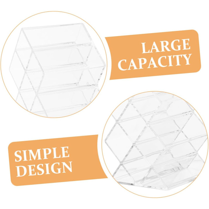 Коробка для зберігання губної помади Органайзер для губної помади Настільна полиця для губної помади Підставка для блиску для губ Тримач блиску для губ Органайзер косметичної вітрини Акрилова косметика, 2 шт.