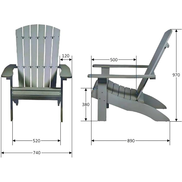 Крісло NEG Design Adirondack Marcy Westport-Chair оманливо виглядає під справжнє дерево, стійке до погодних умов, стійке до ультрафіолетового випромінювання та кольору. бірюзово-синій