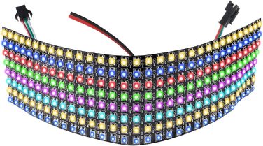 Дроти зі сплаву ECO RGB WS2812B 5050SMD з індивідуальною адресацією 8 x 32 256 пікселів світлодіодна матриця гнучка FPCB повнокольорова працює з K-1000C, SP107E тощо. Контролер Зображення Відео Текстовий дисплей DC 5V, 2