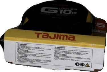 Рулетка Tajima G5PA0MY ajima професійна, ,TAJ-25296,чорна/жовта,10м/25мм 10 м/25 мм чорна/жовта