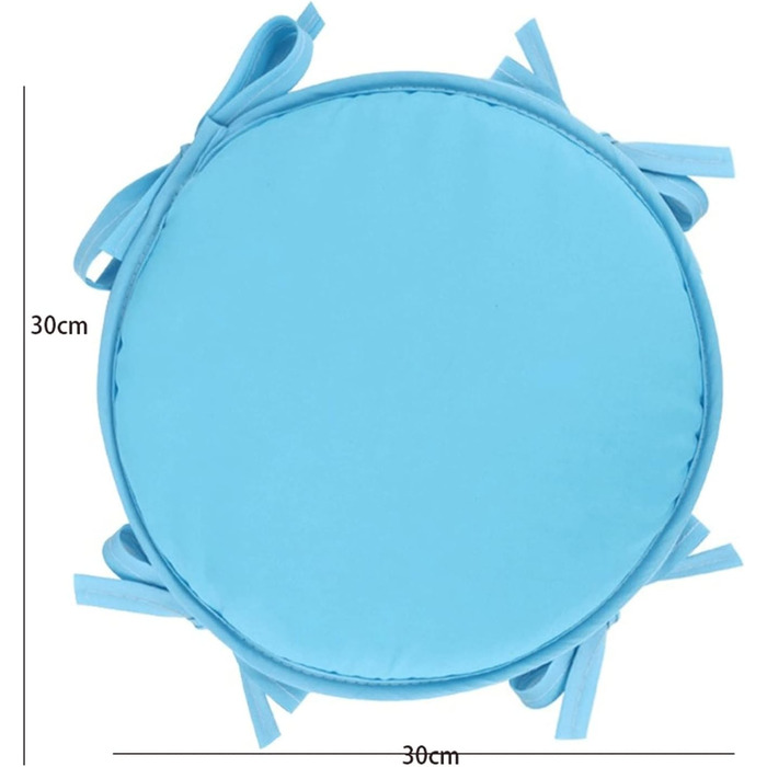 Подушка подушка зі стрічками кругла подушка для сидіння крісла, нековзна потовщена для крісел, садових стільців, вуличних внутрішніх стільців для домашнього бару